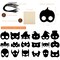 Wrapables 18pc Halloween Scratch Arts Masks, Rainbow Colored DIY Craft Mask